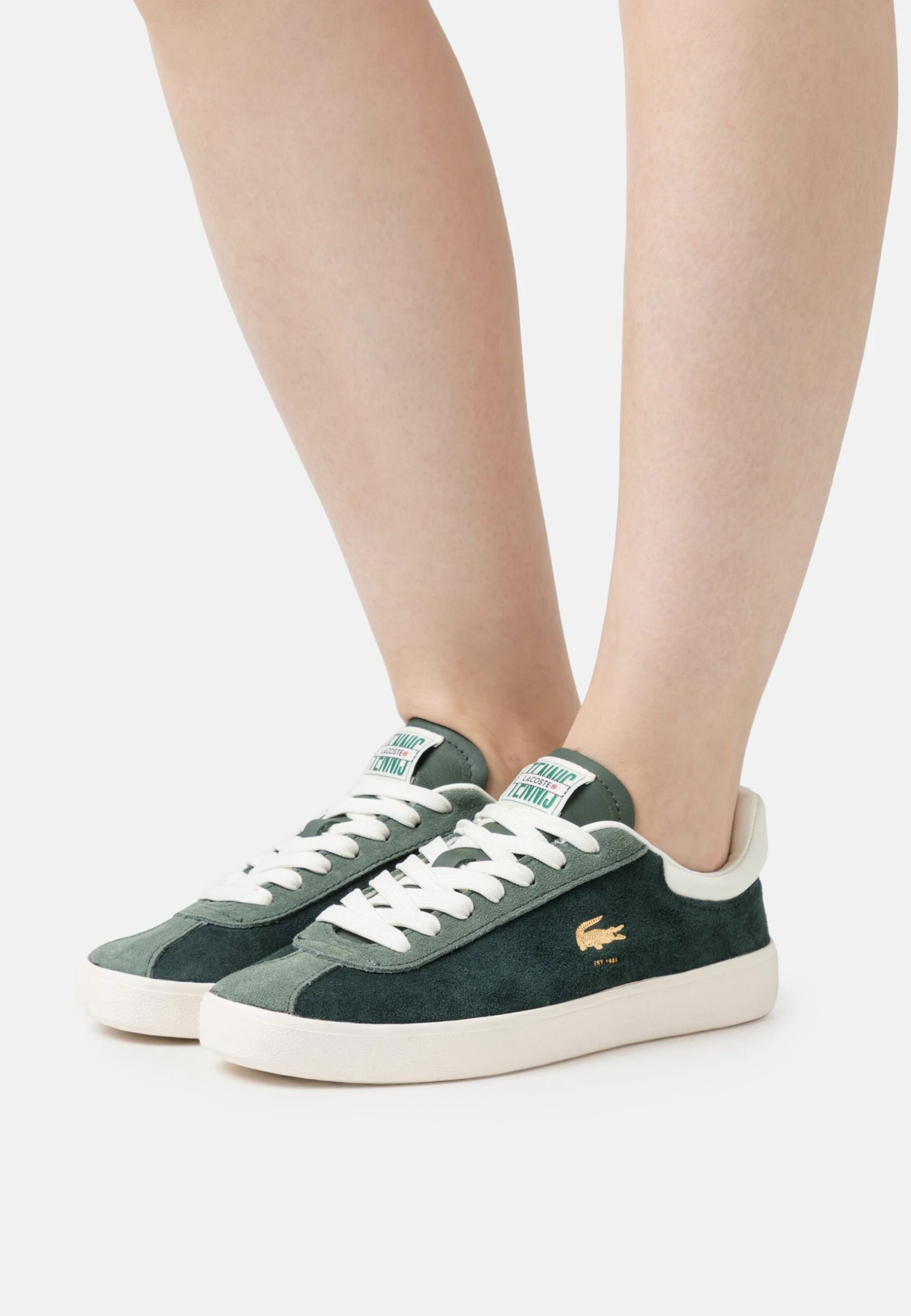 Lacoste Baseshot - Sneakers Laag - Dark Green/Off White 1 Lacoste Baseshot - Sneakers Laag - Dark Green/Off White