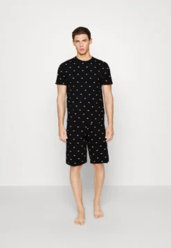 Lacoste Set - Pyjama - Black/White