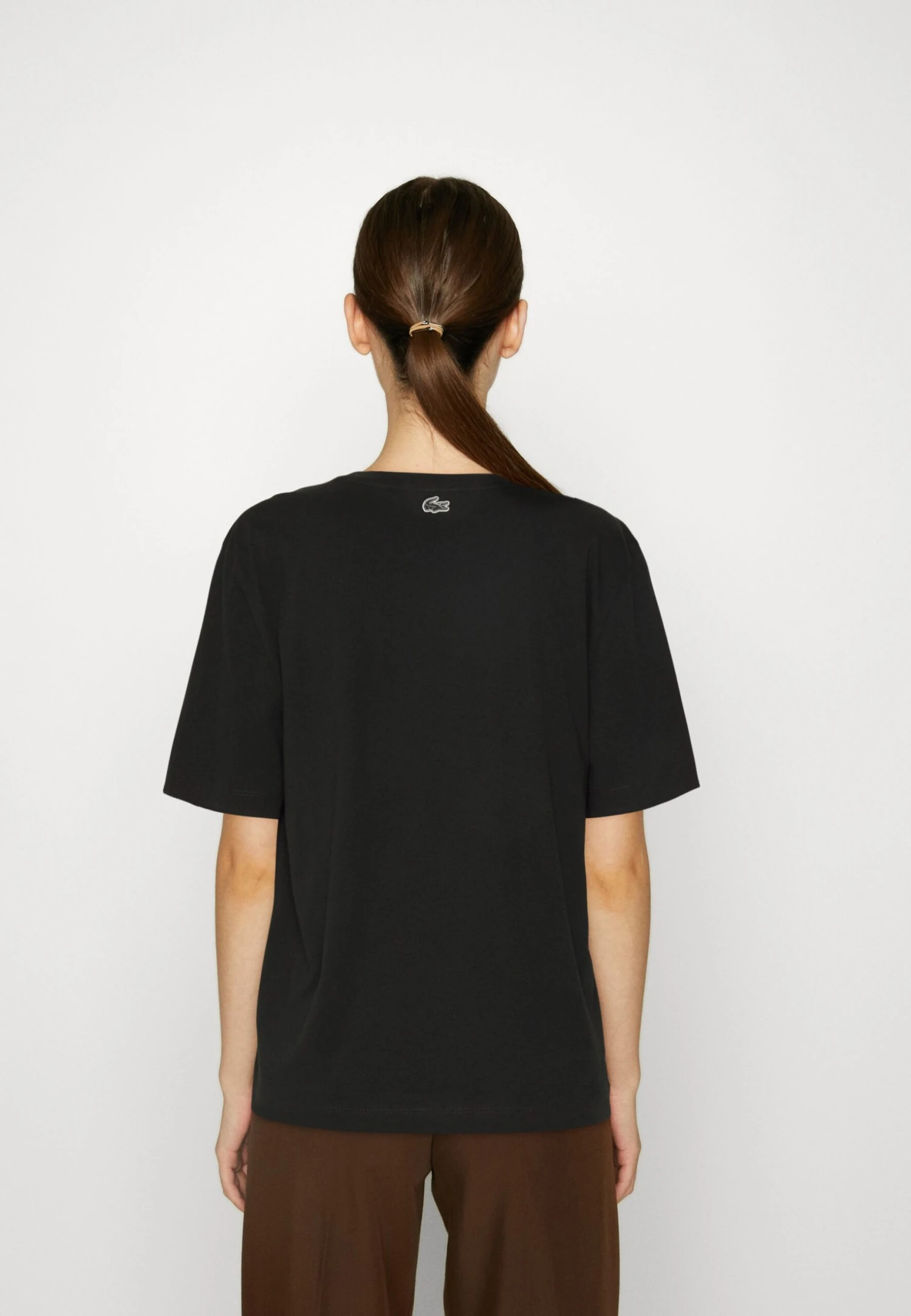 Lacoste Logo T Shirt - T-Shirt Basic - Black 3 Lacoste Logo T Shirt - T-Shirt Basic - Black - Afbeelding 3