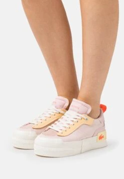 Lacoste Platform- Sneakers Laag - Lightt Pink/Light Yellow