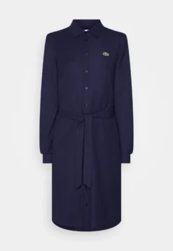 Lacoste Midi Shirt Dress With Tie Belt - Blousejurk - Marine -Lacoste 30bb80fe54d141dea0fa610e8e580496 scaled