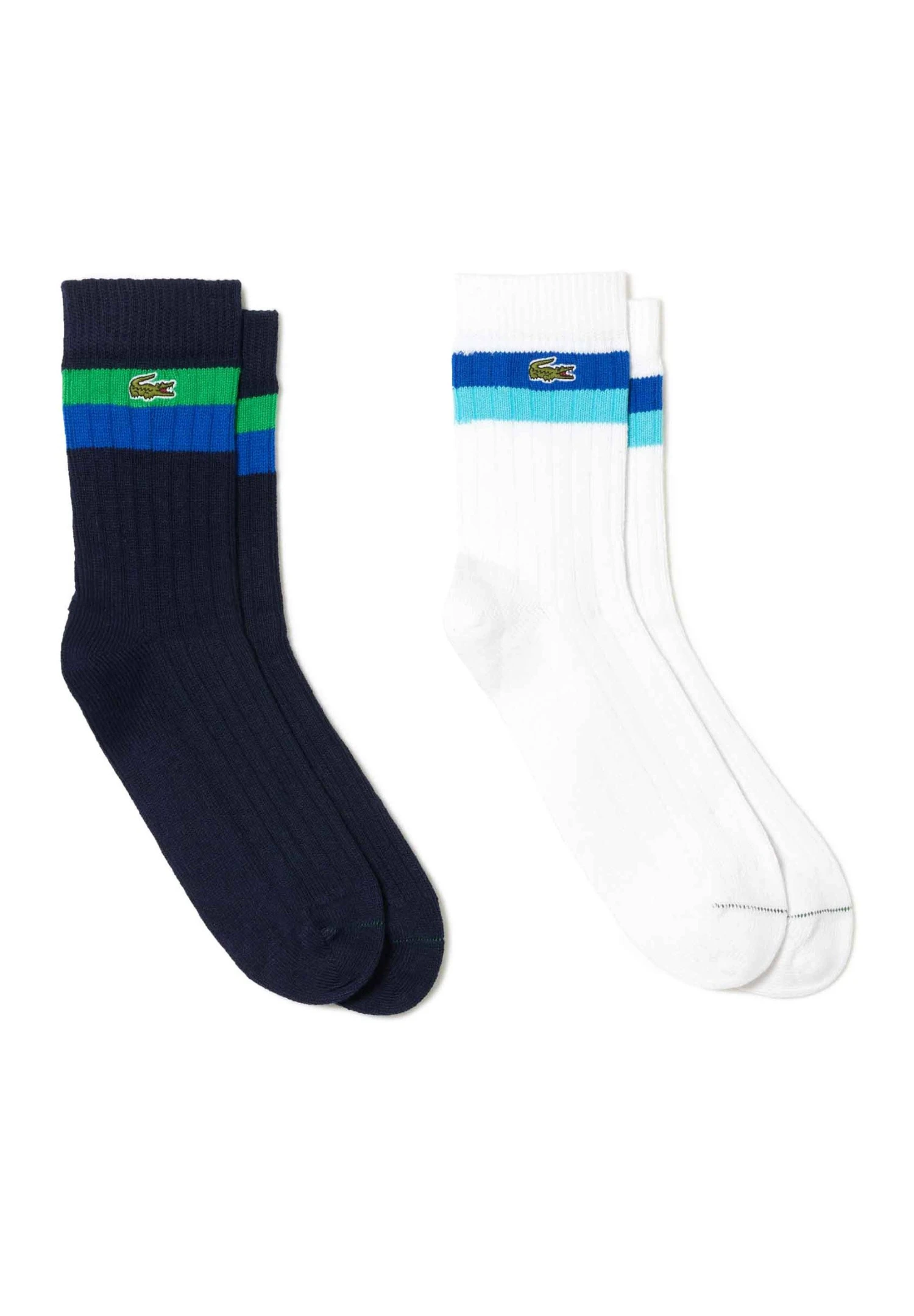Lacoste 2 Pack - Sokken - Blanc Bleu Marine Vert Bleu Kip 1 Lacoste 2 Pack - Sokken - Blanc Bleu Marine Vert Bleu Kip