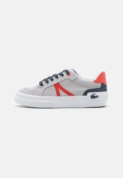Lacoste Unisex - Sneakers Laag - Light Grey/Red