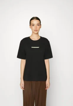 Lacoste Logo T Shirt - T-Shirt Basic - Black