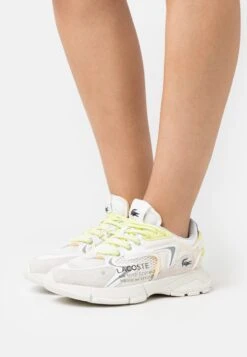 Lacoste Sneakers Laag - Off-White/Light Green
