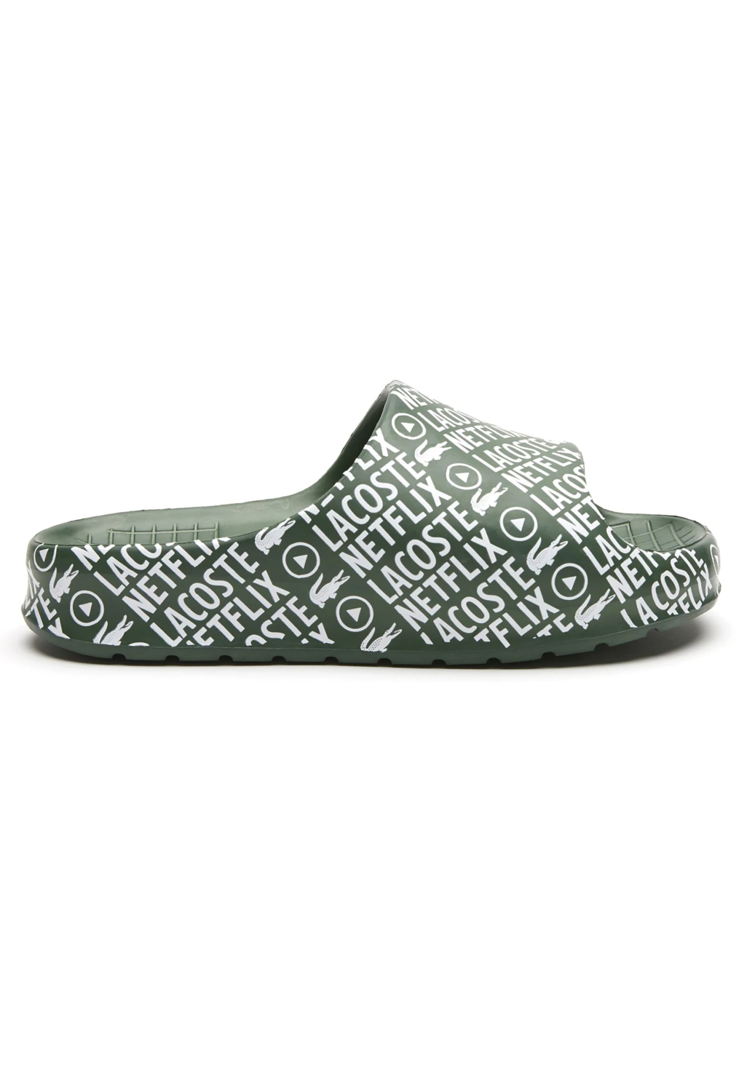 Lacoste X Netflix - Badslippers - Dk Grn/Wht 1 Lacoste X Netflix - Badslippers - Dk Grn/Wht