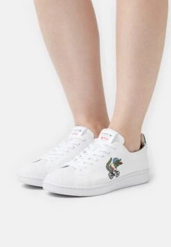 Lacoste X Netflix - Sneakers Court Femme - Sneakers Laag - White/Green