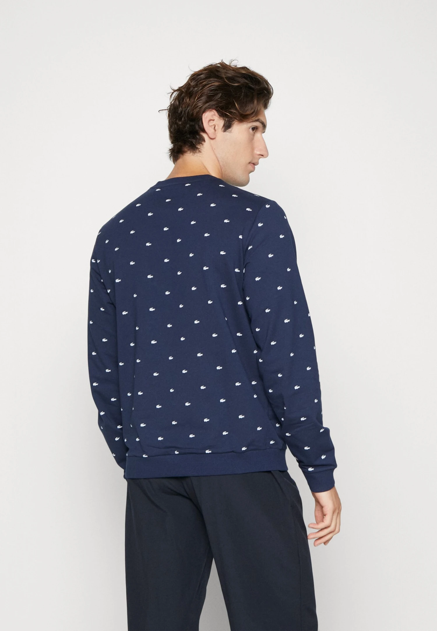 Lacoste Pyjamashirt - Bleu Marine/Blanc 3 Lacoste Pyjamashirt - Bleu Marine/Blanc - Afbeelding 3