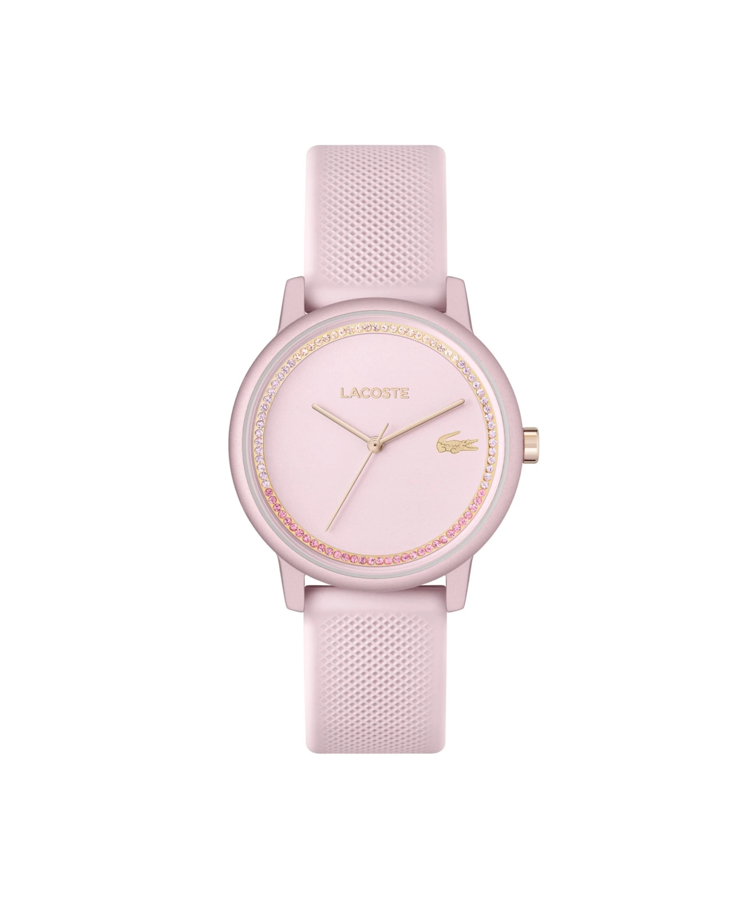 Lacoste 3H, Blush Aluminum Case, Blush Dial With Crystal Set Details, Bl - Horloge - Pink 1 Lacoste 3H, Blush Aluminum Case, Blush Dial With Crystal Set Details, Bl - Horloge - Pink