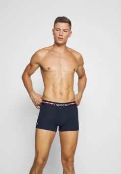 Lacoste 3 Pack - Onderbroeken - Marine/Argent Chine/Rouge