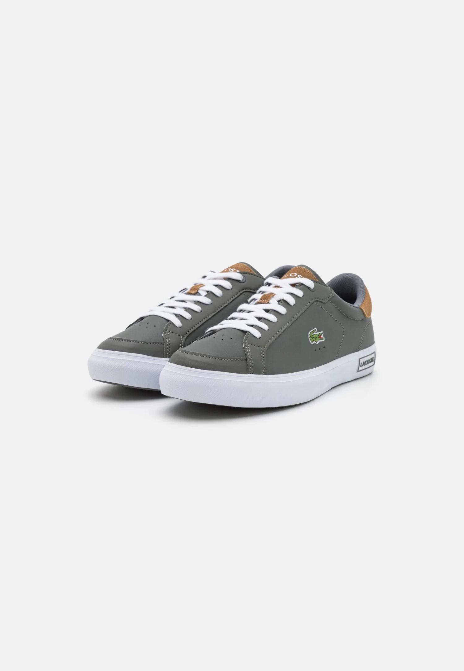 Lacoste Powercourt - Sneakers Laag - Dark Grey/Brown 2 Lacoste Powercourt - Sneakers Laag - Dark Grey/Brown - Afbeelding 2