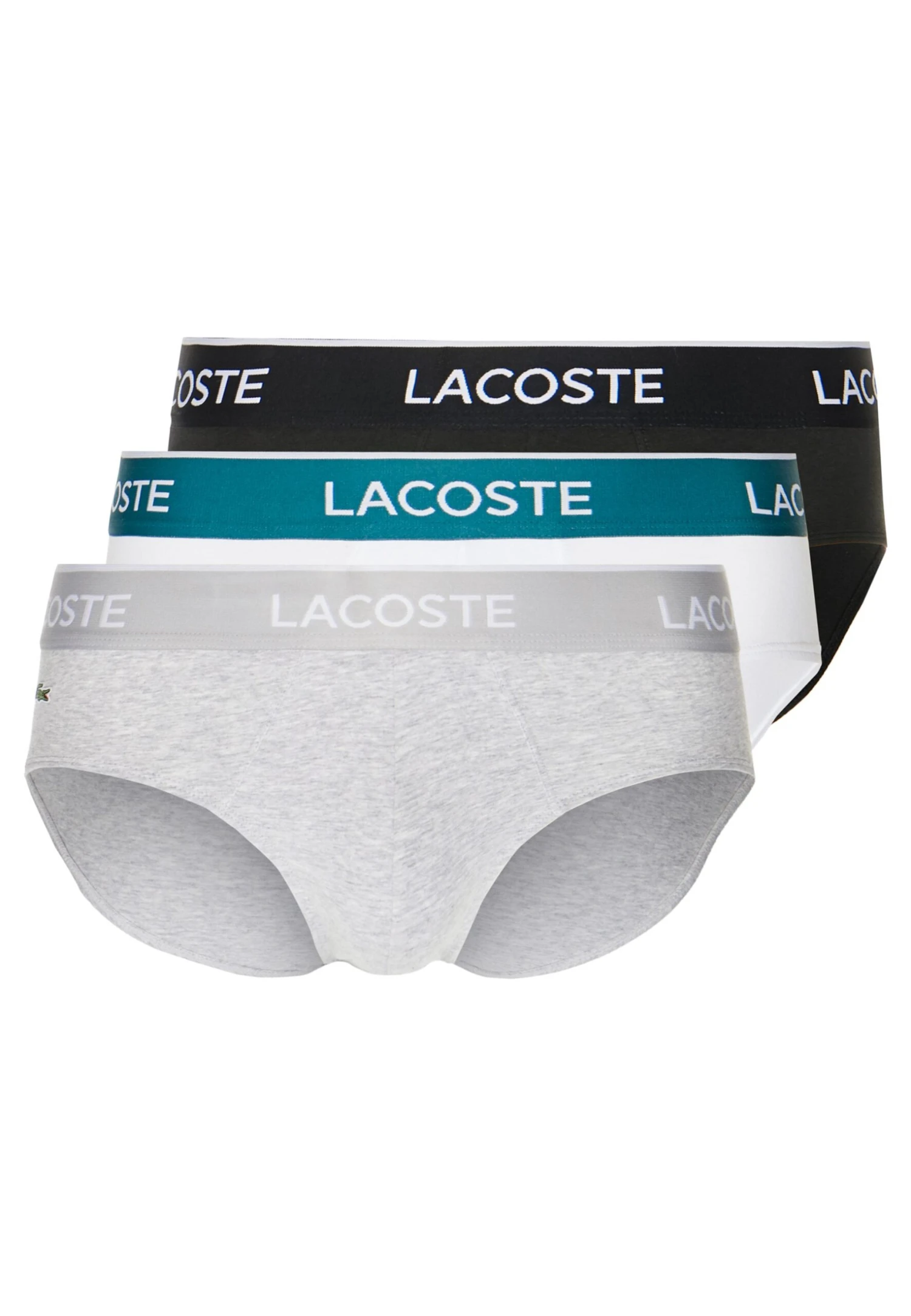 Lacoste 3 Pack - Slip - Black/White-Silver Chine 4 Lacoste 3 Pack - Slip - Black/White-Silver Chine - Afbeelding 4