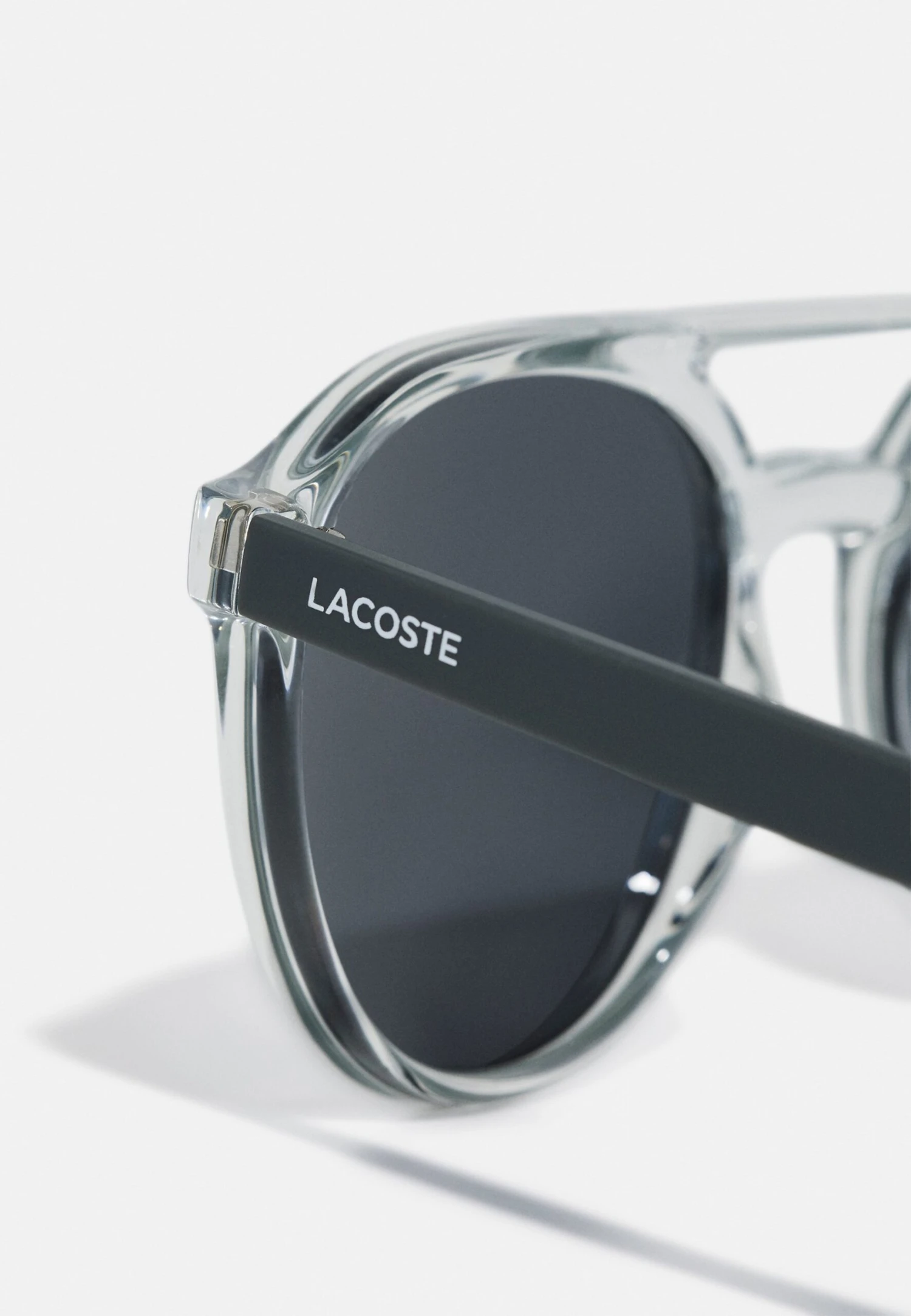 Lacoste Unisex - Zonnebril - Crystal/Grey 4 Lacoste Unisex - Zonnebril - Crystal/Grey - Afbeelding 4