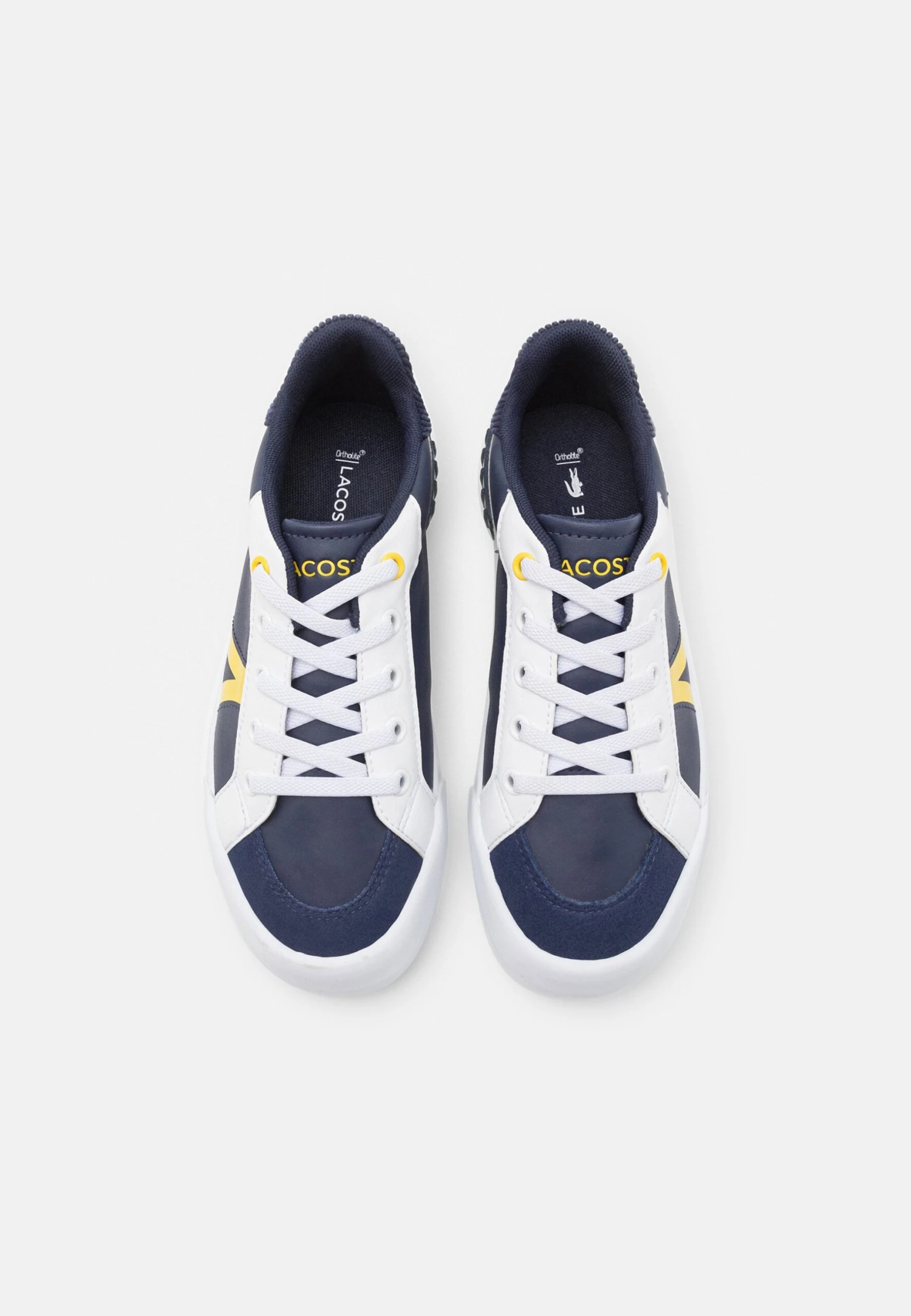 Lacoste L004 Unisex - Sneakers Laag - Navy/Yellow 4 Lacoste L004 Unisex - Sneakers Laag - Navy/Yellow - Afbeelding 4