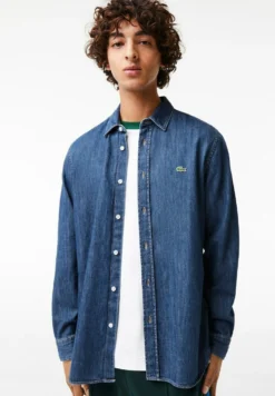 Lacoste Langarm - Overhemd - Bleu