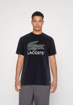 Lacoste Unisex - T-Shirt Print - Navy Blue