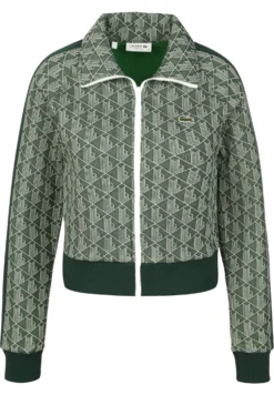 Lacoste Sweater Met Rits - Green Wood Shaving
