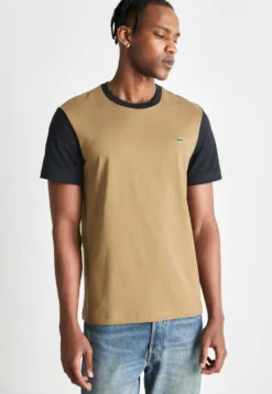 Lacoste Unisex - T-Shirt Print - Cookie/Abysm