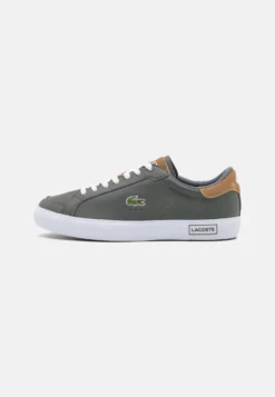 Lacoste Powercourt - Sneakers Laag - Dark Grey/Brown